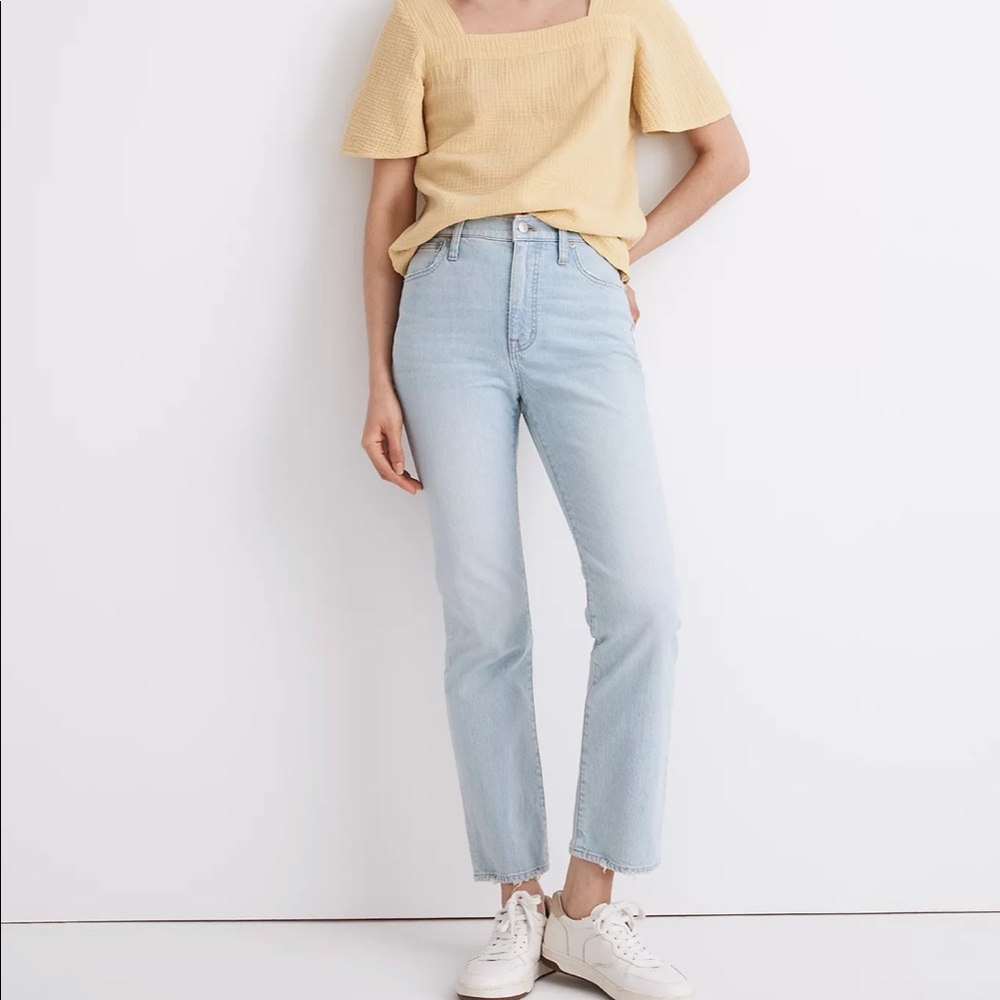Madewell 25 Tall Slim Demi-Boot Jeans in Bellmeade Wash